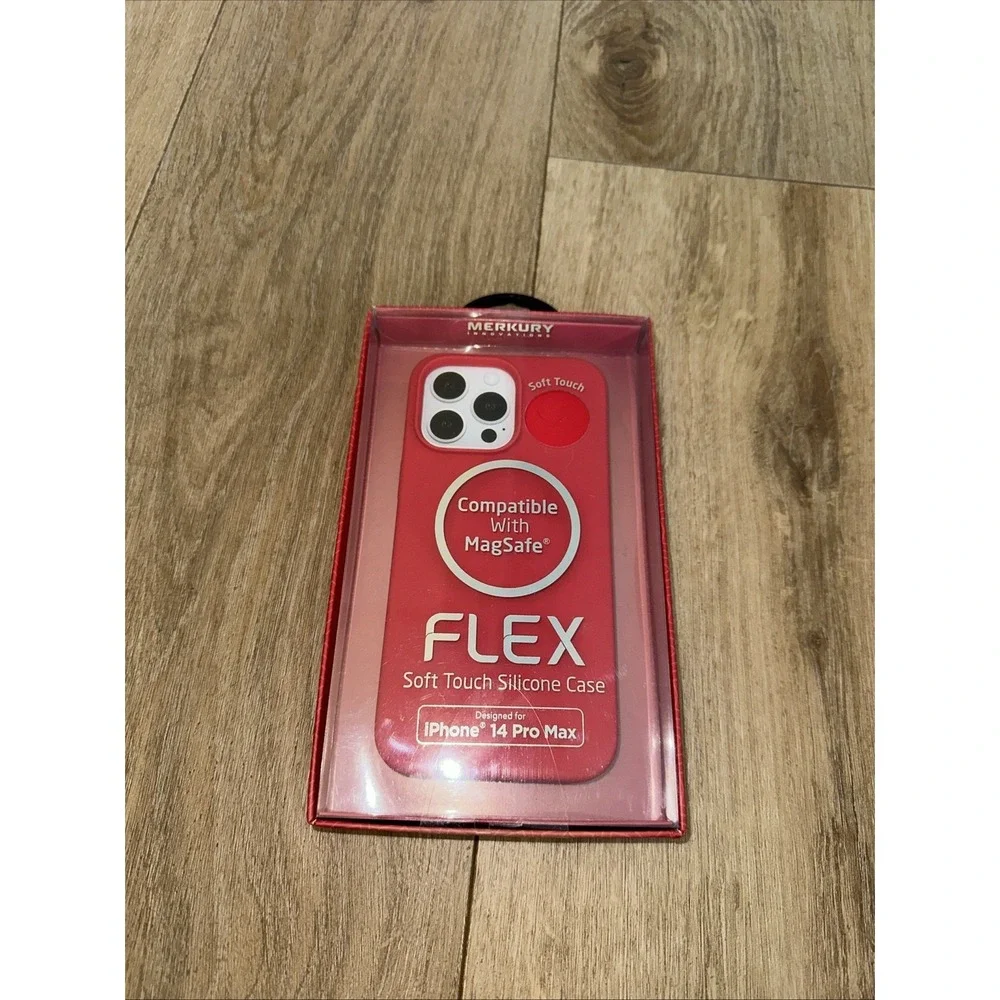 MERKURY INNOVATIONS  FLEX Soft‎ Touch  Silicone Case Red Iphone 15 Pro Max